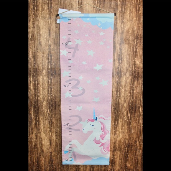 CANVAS UNICORN GROWTH CHART HANGING NWT - Picture 13 of 14